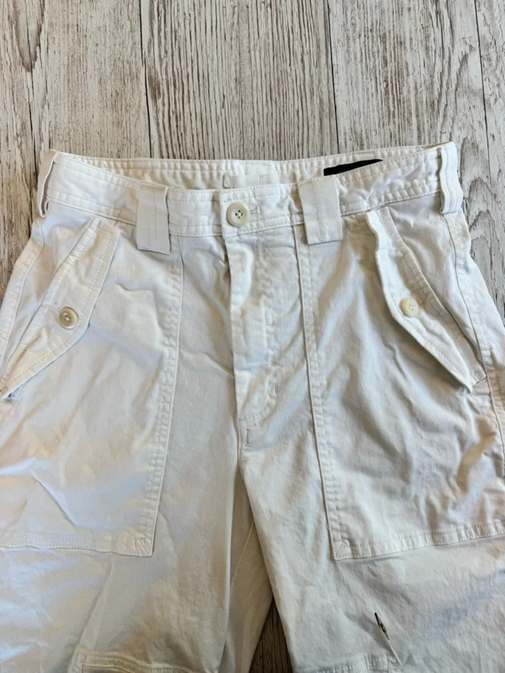 Banana Republic White Cargo Utility Pants 2P